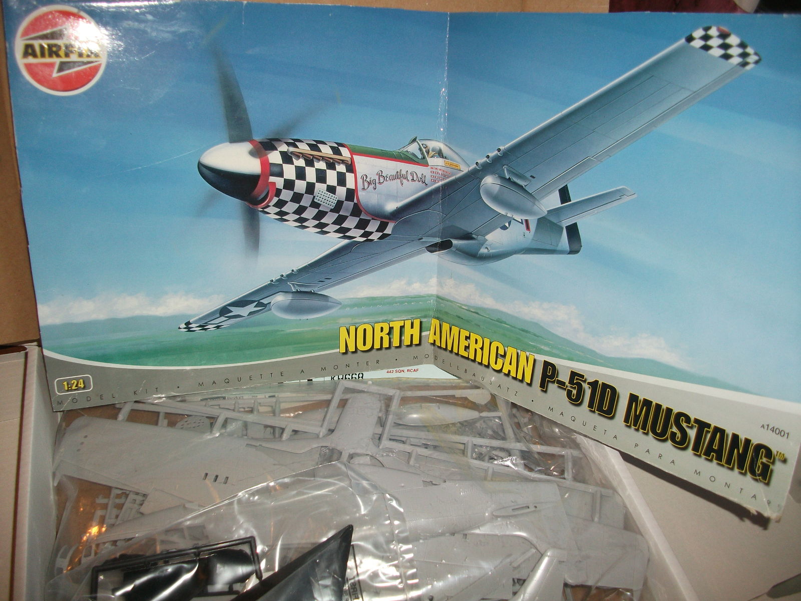 Airfix 1/24 scale North American P51D Mustang model kit eBay